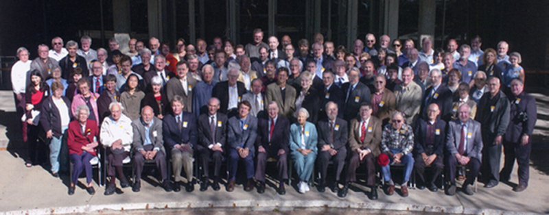 group photograph of attendees during Van Allen Day on October 9, 2004