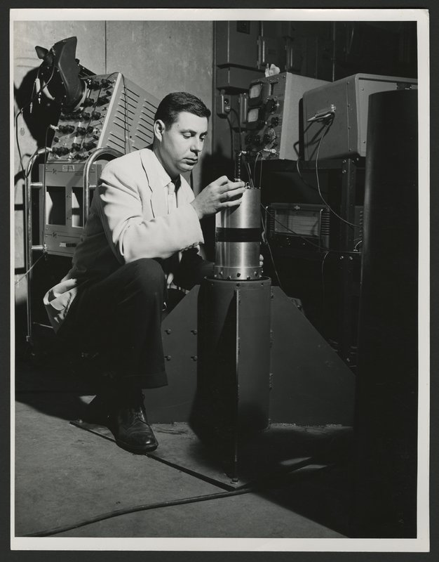 George Ludwig, one of Van Allen's graduate students, posing with Explorer I