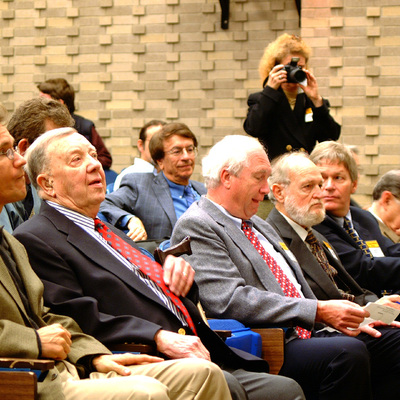 James Van Allen among the audience during the Van Allen Day presentations