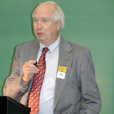 Dan Gurrnet giving an address for Van Allen Day