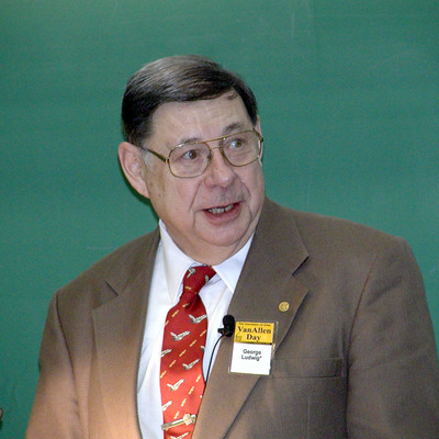 George Ludwig giving an address for Van Allen Day